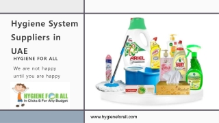 Hygiene System Suppliers in UAE​