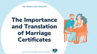 Translation Marriage Certificate