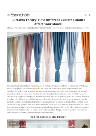 Curtains Theory: How Different Curtain Colours Affect Your Mood?