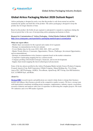 2028 Airless Packaging Market Country & Regional Analysis