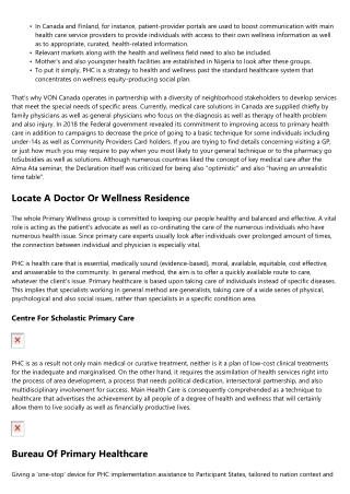 8 Core Tenets Of Main Health Care Improvement In Center And High