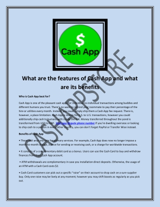 What are the features of Cash App and what are its benefits -4