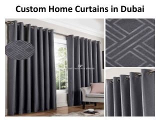 Custom Home Curtains in Dubai