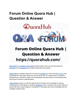 Forum Online Quora Hub _ Question & Answer (1)