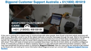 +61 (1800) 921251 Bigpond Customer Support Australia