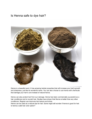 Is Henna safe to dye hair