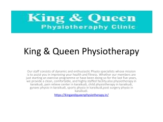 king and queen physiotherapy