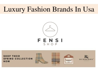 Luxury Fashion Brands In Usa