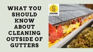 What You Should Know About Cleaning Outside of Gutters