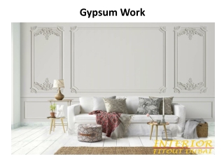 Gypsum Work