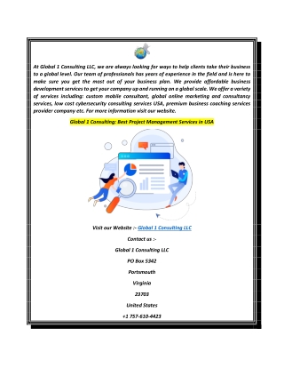 Global  Consulting Best Project Management Services in USA