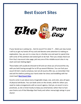 Best Escort Sites