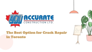 The Best Option for Crack Repair in Toronto