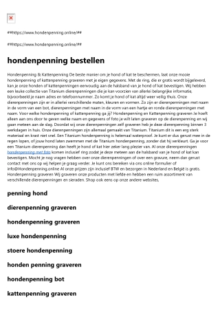penning hond