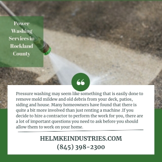Power Washing Services in Rockland County