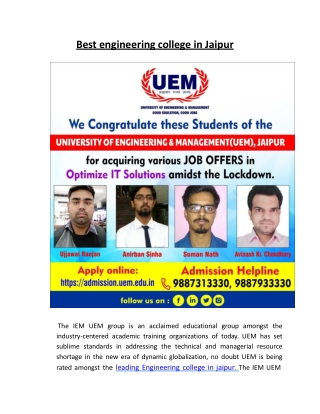 Best engineering college in jaipur