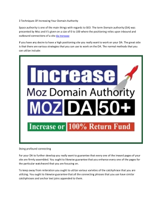 how to moz da increase permanently