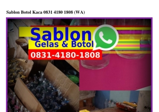 Sablon Botol Kaca