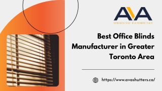 Best Office Blinds Manufacturer in Greater Toronto Area