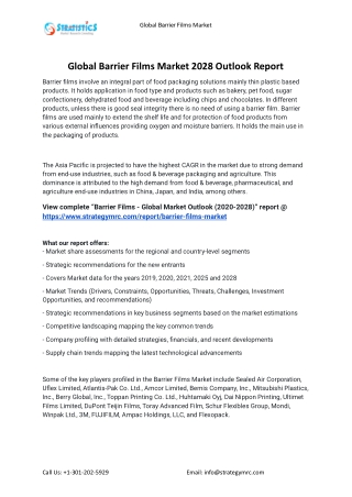 2021 Barrier Films Industry Global Analysis Report