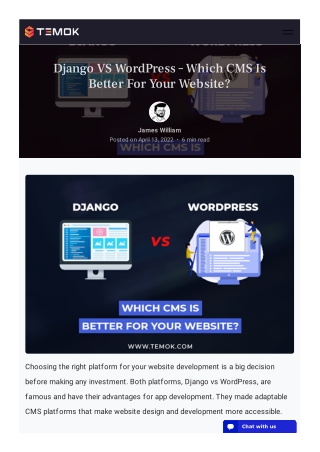 Django VS WordPress – Which CMS Is Better For Your Website