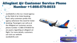 Allegiant Air Customer Service Phone Number  1-866-579-8033