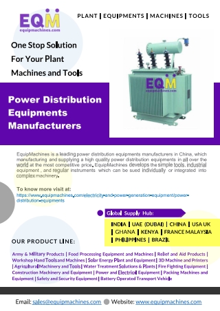 Power Distribution Equipments Manufacturers