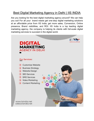 Best Digital Marketing Agency in Delhi | IIS INDIA