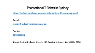 Do you need promotional t-shirts Sydney |  My Tees