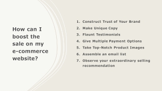 How can I boost the sale on my e-commerce website