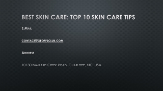 Best Skin Care
