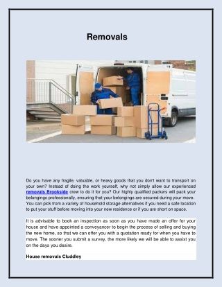 Best House Removals Service In Brookside