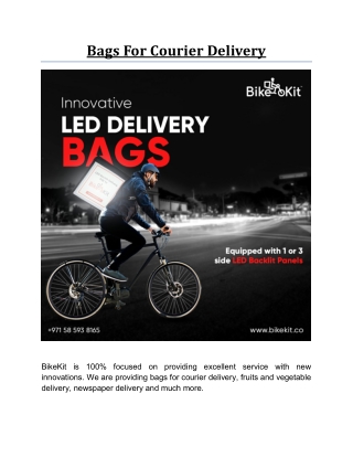 Bags For Courier Delivery