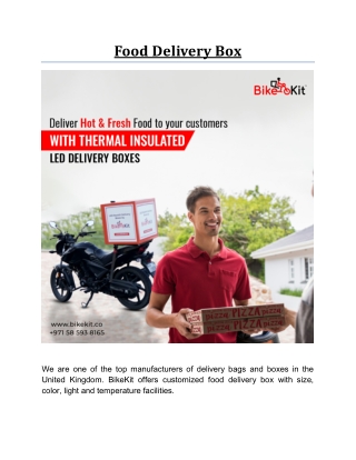 Food Delivery Box