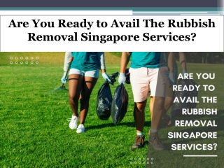 Are You Ready to Avail The Rubbish Removal Singapore Services