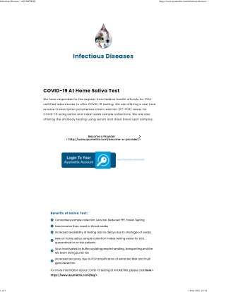 Ayumetrix - Best for Home Saliva Test in USA
