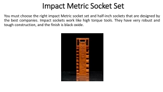 Impact Metric Socket Set