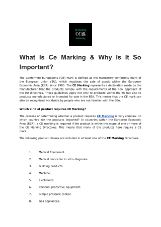 What Is Ce Marking & Why Is It So Important?