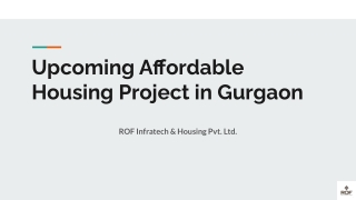 Upcoming Affordable Housing Project in Gurgaon