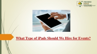 What Type of iPads Should We Hire for Events?