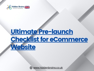 Pre-launch Checklist for eCommerce Website