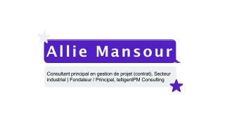 Allie Mansour - Professionnel ambitieux du Canada