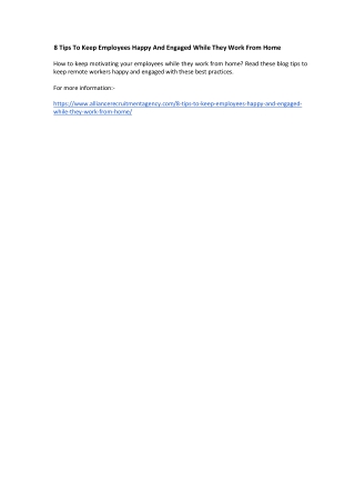 work from home recruitment agency