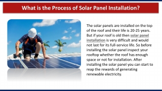 What is the Process of Solar Panel Installation?