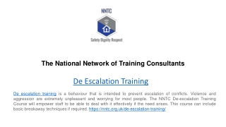 De Escalation Training
