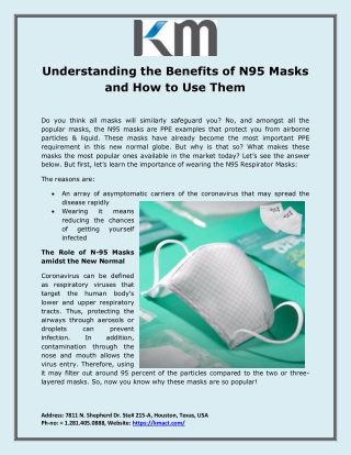 PPT - Understanding the Benefits of N95 Masks and How to Use Them