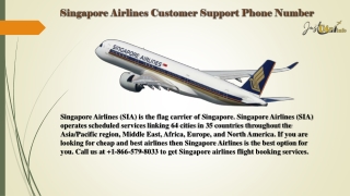 Singapore Airlines customer support phone number