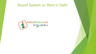 Sound System on Rent in Delhi