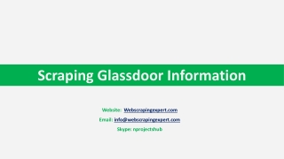 Scraping Glassdoor Information