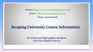 Scraping University Course Information